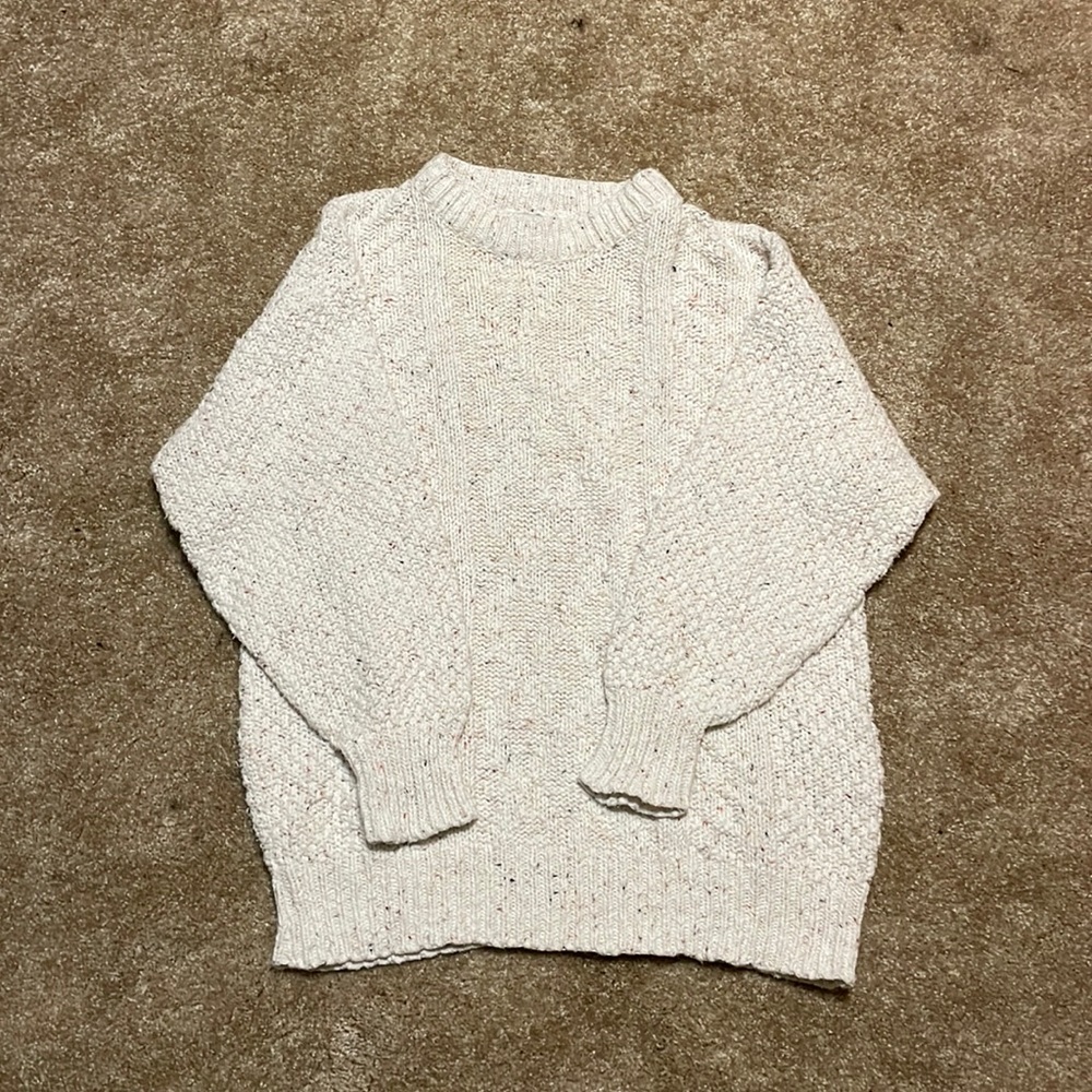 Cotton harbor white with specs of color size M